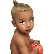 young boy gazing at viewer sticker