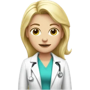 Blonde doctor in pink sticker