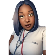 nurse girl looking at viewer sticker