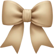 Beige bow sticker