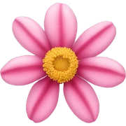 Pink flower sticker