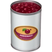Cranberry sauce that holds the shape of the can sticker