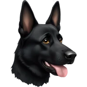 black german shepherd sticker