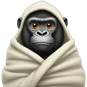 Gorilla holding a blanket sticker