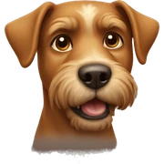 the dog is a brown terrier sticker