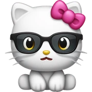Hello kitty with glasses sticker