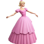 dancing ballerina in pink dress sticker