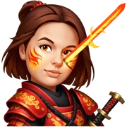 Fire-Wielding Samurai sticker
