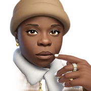 boy with jewelry and hat sticker