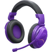 Wireless purple gaming headset sticker