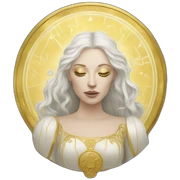 White and gold tarot card sticker