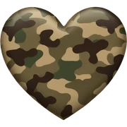 Camo heart sticker