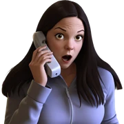 girl talking on the phone sticker