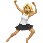 A blonde girl is dancing sticker