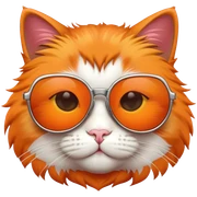 Cat with sunglasses sticker