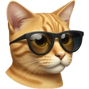 Cat with sunglasses sticker