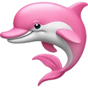 Pink dolphin sticker