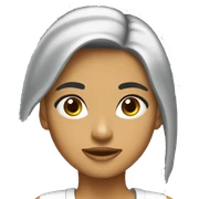 Chica pelo medio largo morena sticker