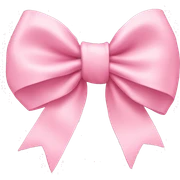 Baby pink bow sticker