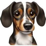 Brindle Papillon dachshund  sticker