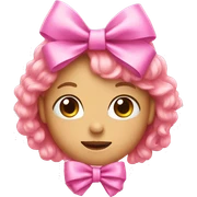 Pink bow sticker