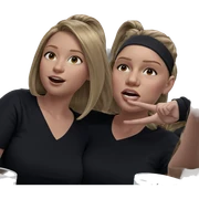blonde and brown haired girls sticker