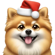 Pomeranian Santa  sticker