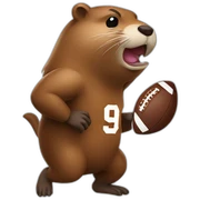 beaver-plays-football sticker