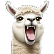 laughing alpaca face sticker
