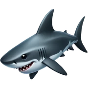 Shark with a top hat sticker