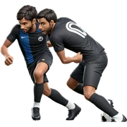boys in sportswear playing soccer sticker
