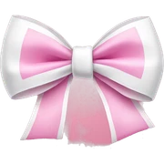 Pink and white bow sticker