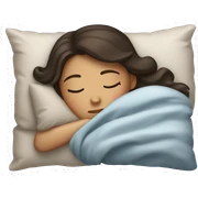 Brunette girl sleeping sticker