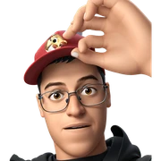 casual boy in baseball cap sticker