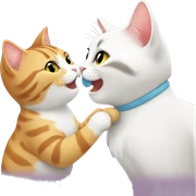 Cat kisses cat sticker