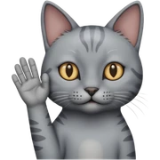 Gato con mano  sticker