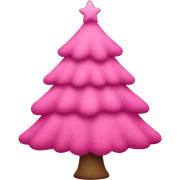 Pink Christmas tree sticker