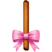 Cigarillo with a pink bow  sticker