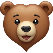 A pink heart with a bear holding it sticker