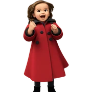 brown haired boy in coat sticker