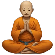Meditating monk sticker