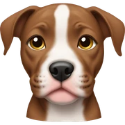 Brown Pitbull puppy laying  sticker