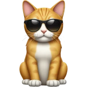 Cat with sunglasses sticker