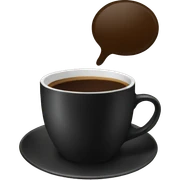 Black coffee cup and coffee. sticker