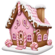 pink gingerbread house sticker