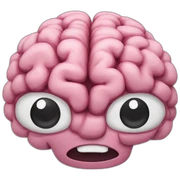 CEREBRO ANIMADO EJERCITANDO CON PESAS sticker