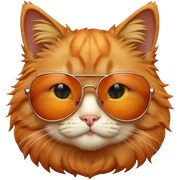 Cat with sunglasses sticker