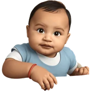 child enjoying meal time sticker