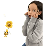 flower girl with bug companion sticker