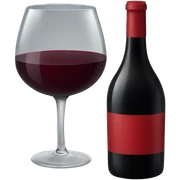 Red wine sticker